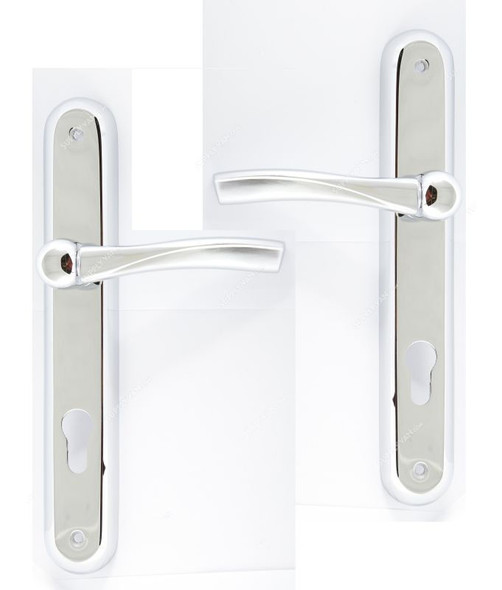 CAL Lever Handle Chrome with lock, SAF-13, Brass Material, Silver Colour