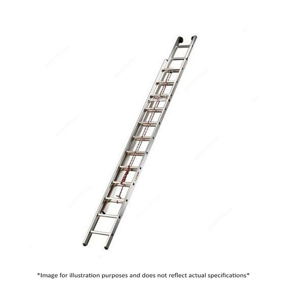 Tubesca Rope Operated Extension Ladder, 32814, Aluminium, 1 Side, 14 Steps, 7.04 Mtrs Max. Height, 150 Kgs Weight Capacity