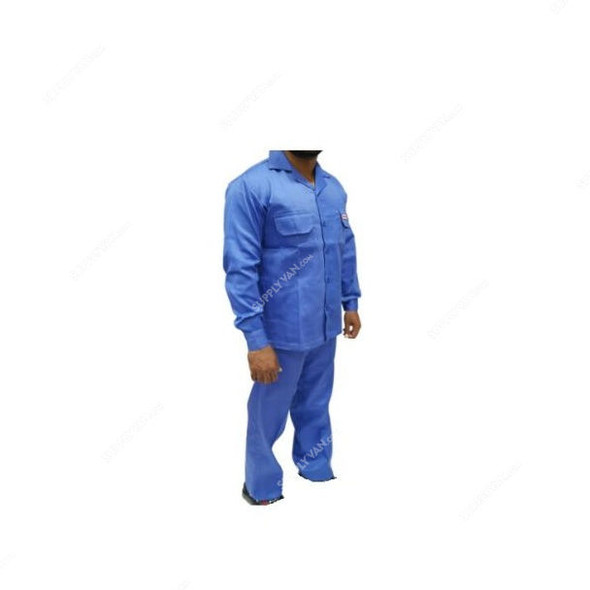 Workman Polycotton Safety Pant and Shirt, Size 3XL, Petrol Blue