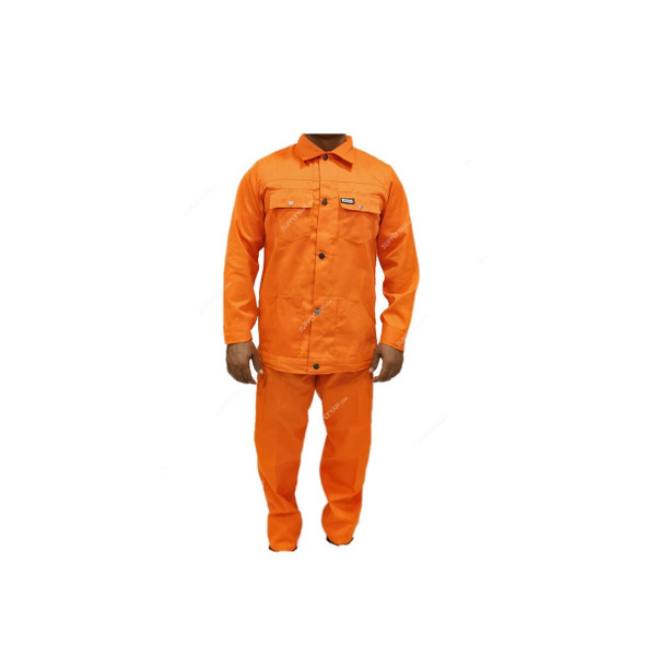 Armour Production Twill Cotton Pant and Shirt, Size XL, Orange