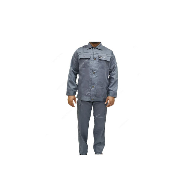 Armour Production Twill Cotton Pant and Shirt, Size XL, Grey