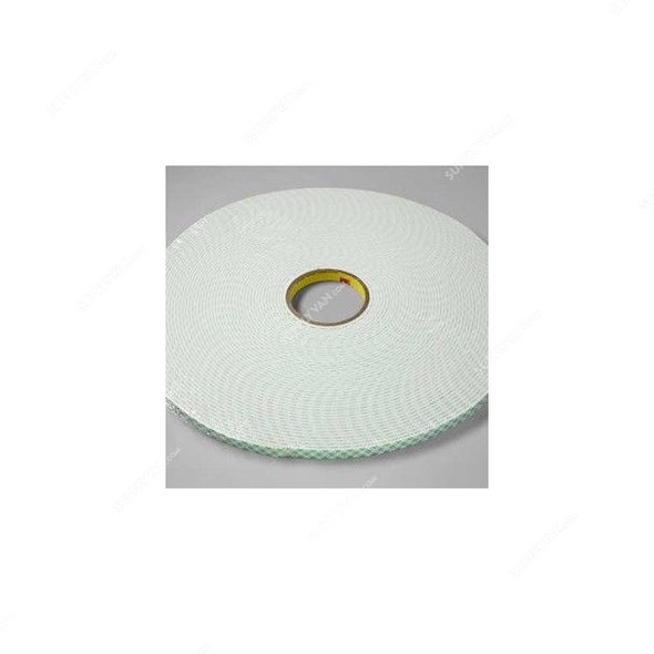 3M Double Coated Foam Tape, White, 0.75 Inch, 7Yds