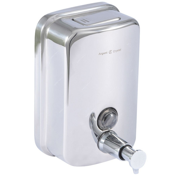 Argent Crystal Soap Dispenser, 23901, Silver Colour, Steel