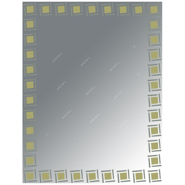 Argent Crystal Simple Mirror, YJ-1252H, Rectangular