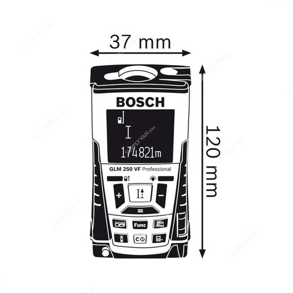 Bosch Laser Measure Professional, GLM-250-VF+BS-150, 250Mtrs