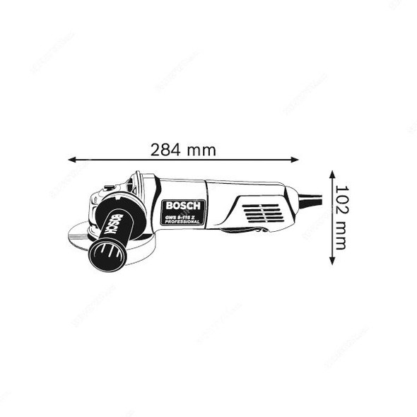 Bosch Angle Grinder Professional, GWS-8-115-Z, 4.5 Inch