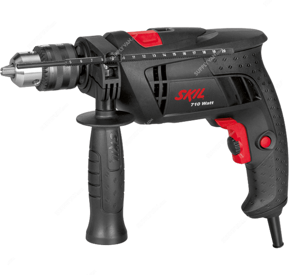 Skil Impact Drill With Bosch 7Pcs Masonry Drill Set and Bosch 32Pcs Screwdriver Bit Set, 6271-AA
