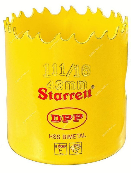 Starrett Dual Pitch Professional Hole Saw, DH1116, 43mm