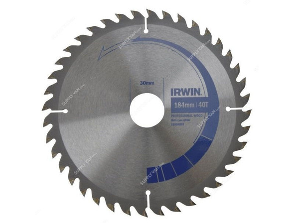 Irwin Circular Saw Blade, IRW10506803, 184x30mm, 40Teeth