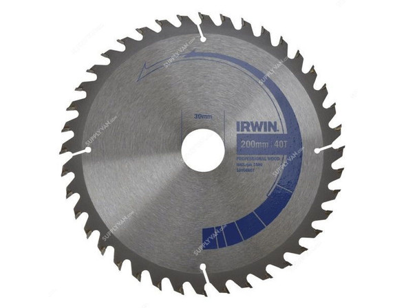 Irwin Circular Saw Blade, IRW10506807, 200x30mm, 40Teeth