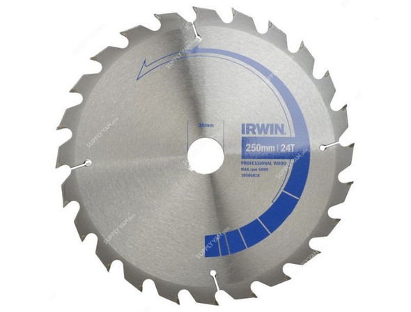 Irwin Circular Saw Blade, IRW10506818, 250x30mm, 24Teeth