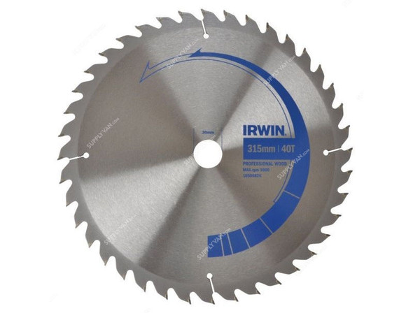 Irwin Circular Saw Blade, IRW10506826, 315x30mm, 40Teeth