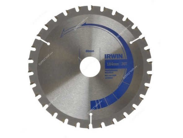 Irwin Multi-Cut Circular Saw Blade, IRW10506840, 184x30mm, 30Teeth