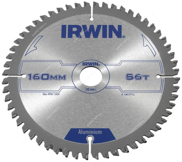 Irwin Circular Saw Blade, IRW1907772, 160x20mm, 56Teeth