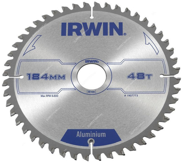 Irwin Circular Saw Blade, IRW1907773, 184x30mm, 48Teeth