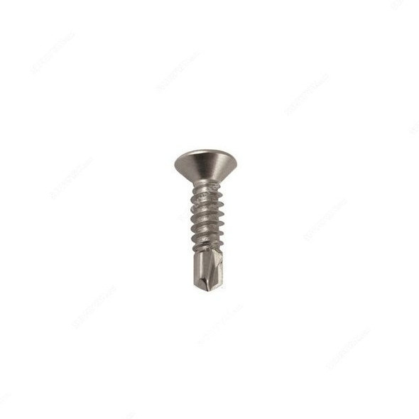 Tuf-Fix CSK Self Drilling Screw, 12x1-1/4 Inch, CS, Silver, PK450