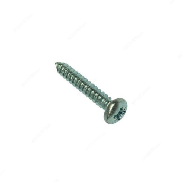 Tuf-Fix Pan Self Tapping Screw, 8x1-1/2 Inch, CS, Chrome, PK900