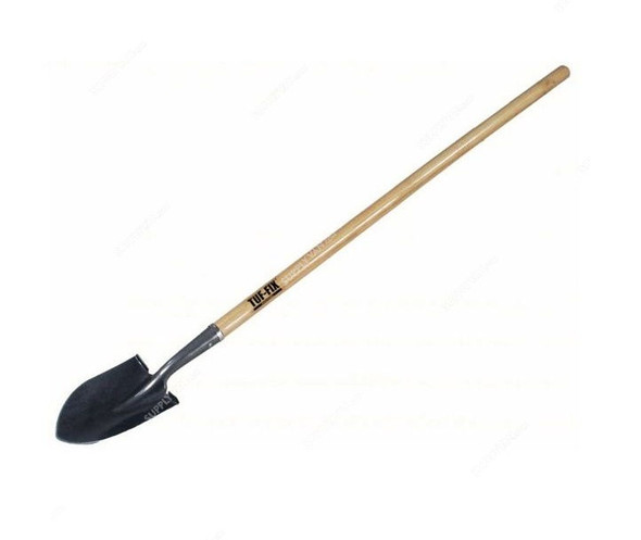 Tuf-Fix Hand Shovel, S518L-1, 48 Inch, Round Pointed, Wooden Handle