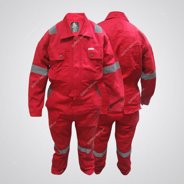 Prime Captain Doha Coverall With Reflective Tape, D592, M, Red