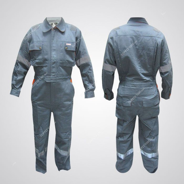 Prime Captain Doha Coverall With Reflective Tape, D592, S, Grey