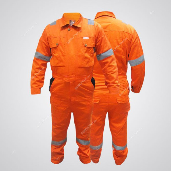 Prime Captain Doha Coverall With Reflective Tape, D592, M, Orange