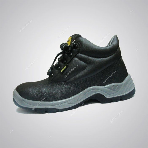 Worker Safety Shoes, W64, Size42, Black