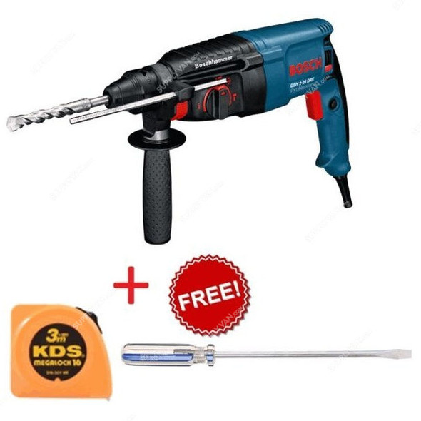 Bosch Rotary Hammer GBH-2-26-DRE With Free 3 Mtrs Tape and Screwdriver