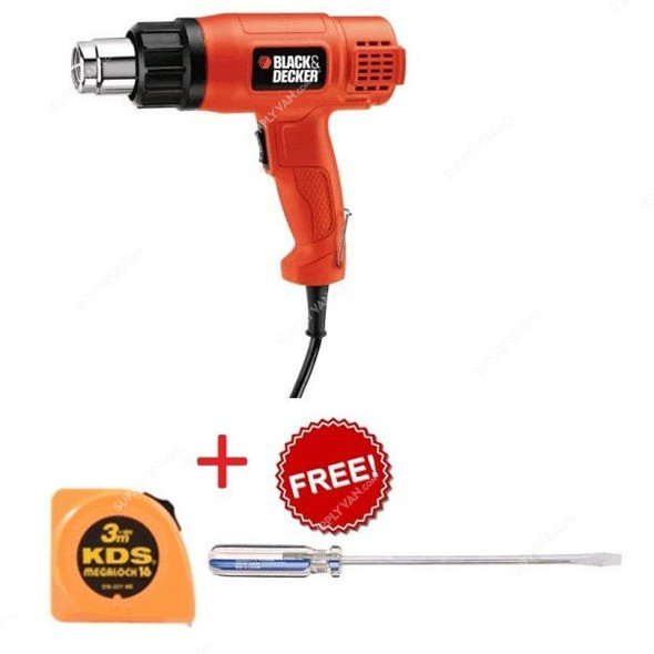 Black and Decker Heat Gun KX1650 w/Free 3Mtrs Tape and Screwdriver