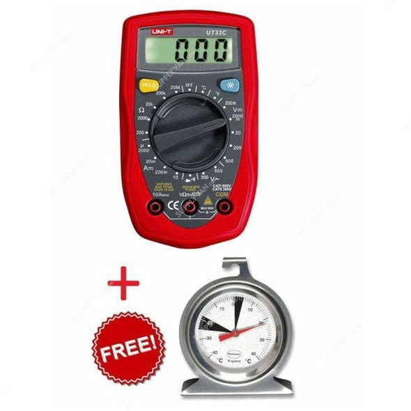 Uni-T Digital Multimeter UT33C Combo w/ Freezer Thermometer