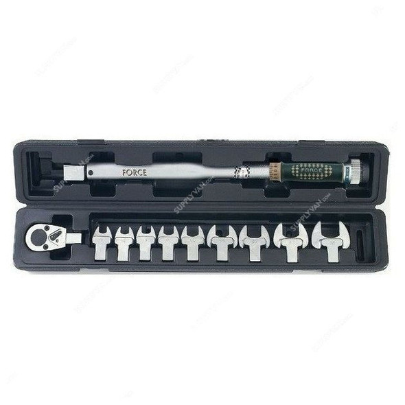 Force Head Interchangeable Torque Wrench and Spanner Set, 64705, 11Pcs