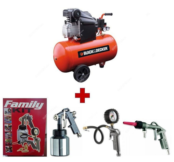Black and Decker Air Compressor and Tools Kit Combo, BD205/24-COMBO-1