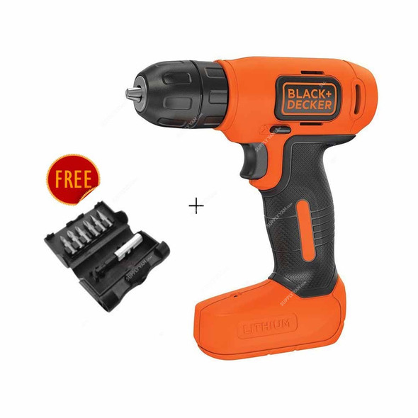 Black and Decker Cordless Compact Drill, BDCD8-B5, 7.2V