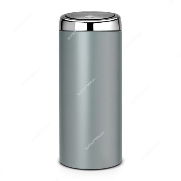 Brabantia Touch Bin, 484285, 30 Litres, Metallic Mint