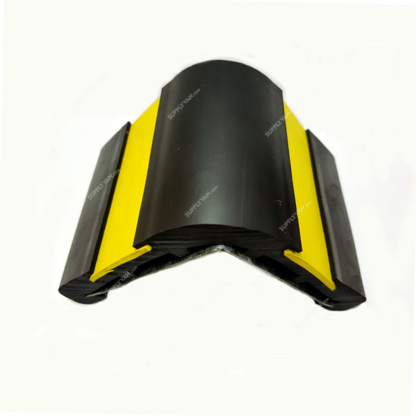 Bulwark Rubber Corner Guard, w/o Clip and w/ Yellow Strip, 100x100MM