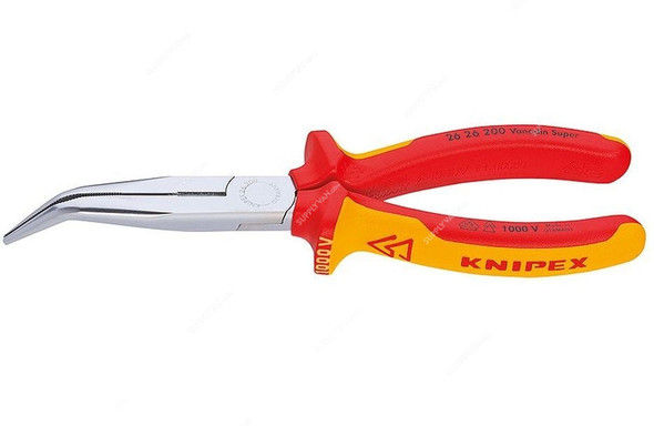 Knipex Snipe Nose Side Cutting Plier, 2626200, 200MM