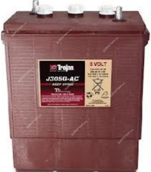 Trojan Flooded Lead Acid Battery, J305G-AC, 6V, 315Ah/20Hr