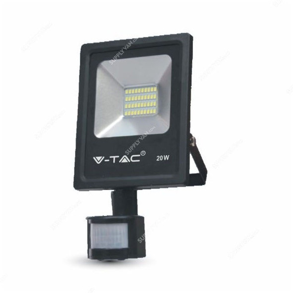 V-Tac LED Sensor Flood Light, VT-4821-PIR-SQ, SMD, 20W, CoolWhite