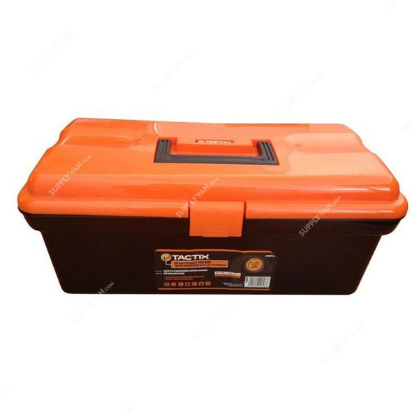 Tactix Tool Box, 320105B, w/ 2 Trays, 15 Inch