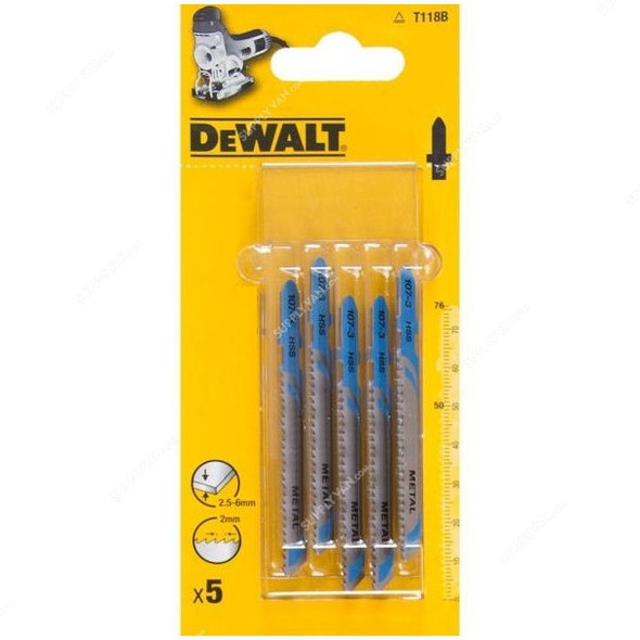 Dewalt Jigsaw Blade, DT2164-QZ, HCS, 100MM, 5 Pcs/Pack
