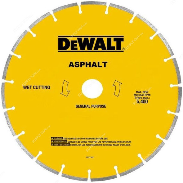 Dewalt Asphalt Cutting Diamond Blade, DX3514, 354MM