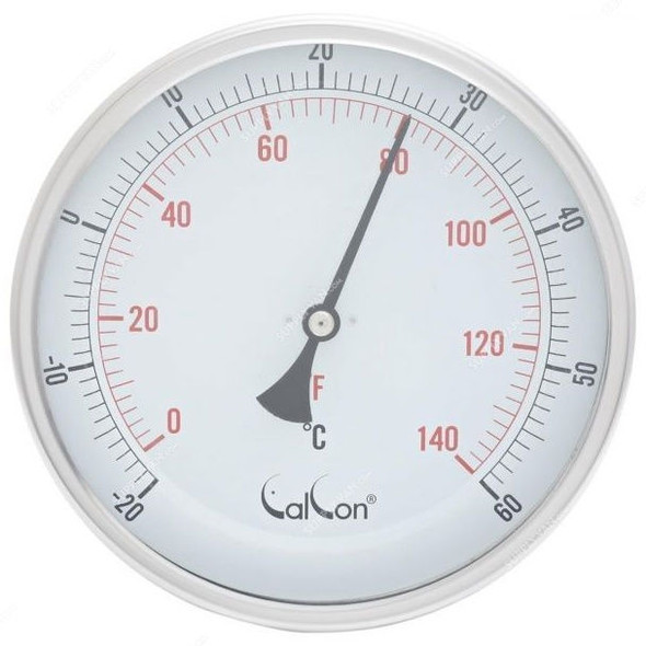 Calcon Bi-Metal Temperature Gauge, CCTE18, 150x300MM, 1/2 Inch, NPT, -20-60 Deg. C