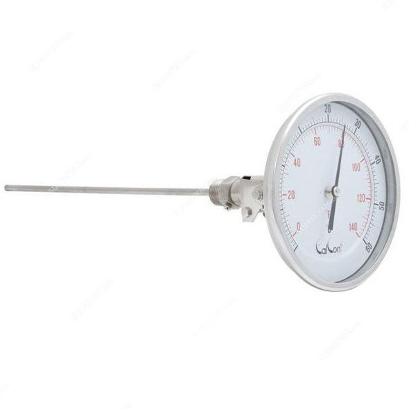 Calcon Bi-Metal Temperature Gauge, CCTE18, 125x300MM, 1/2 Inch, NPT, -20-60 Deg. C