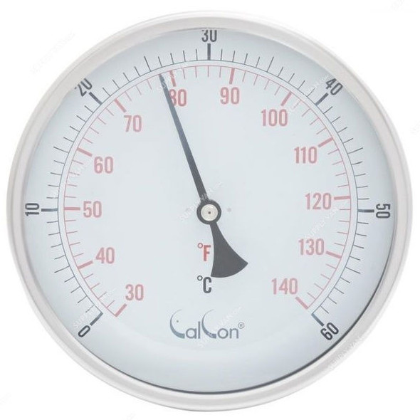 Calcon Bi-Metal Temperature Gauge, CCTE18, 150x300MM, 1/2 Inch, NPT, 0-60 Deg. C