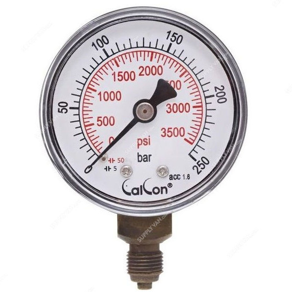 Calcon Pressure Gauge, CC10A, 50MM, 1/8 Inch, BSP, 0-250 Bar