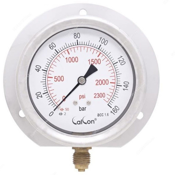 Calcon Pressure Gauge, CC10C, 80MM, 1/4 Inch, BSP, 0-160 Bar