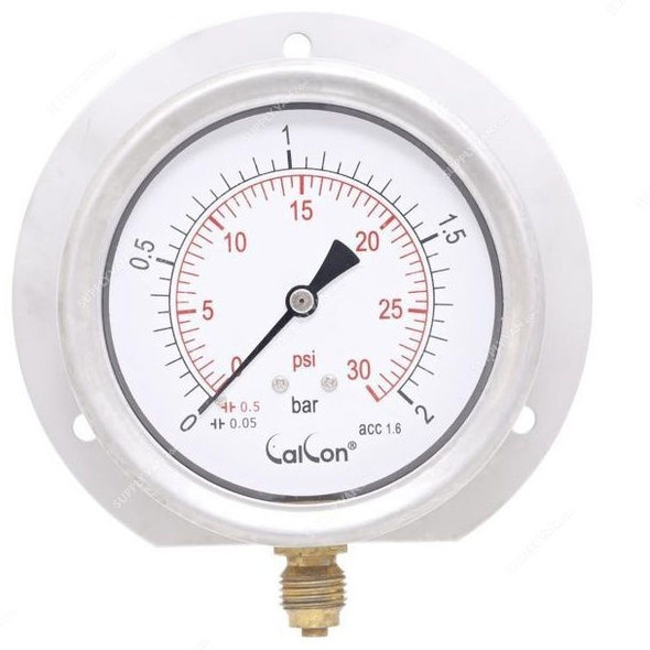 Calcon Pressure Gauge, CC10C, 80MM, 1/4 Inch, BSP, 0-2 Bar