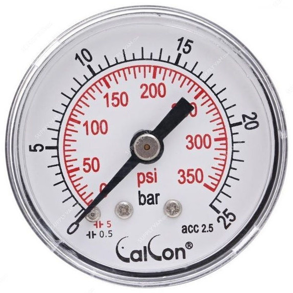 Calcon Pressure Gauge, CC121D, 40MM, 1/8 Inch, BSP, 0-25 Bar