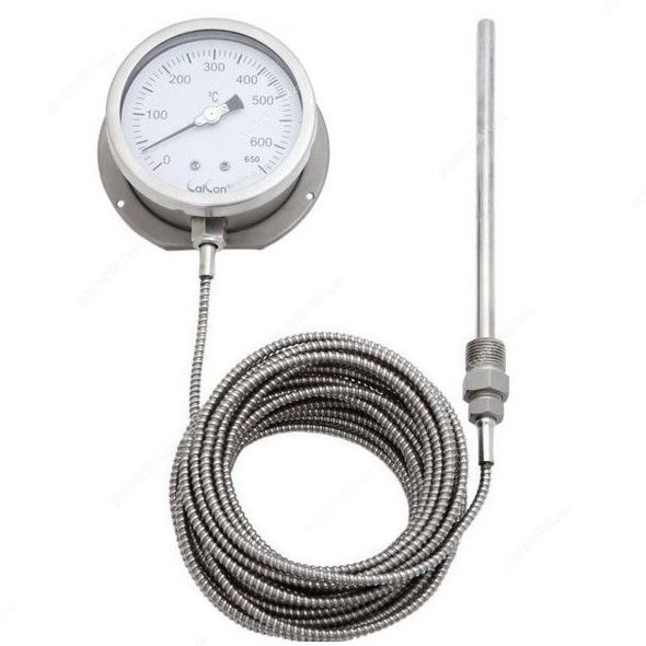 Calcon Gas Filled Capillary Type Thermometer, TG18C, 100MMx10 Mtrs, 0-650 Deg. C