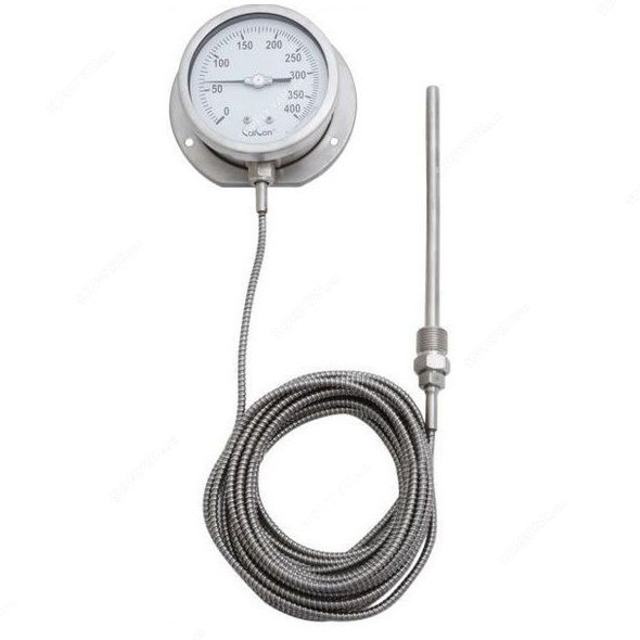 Calcon Gas Filled Capillary Type Thermometer, TG18C, 100MMx7 Mtrs, 0-400 Deg. C