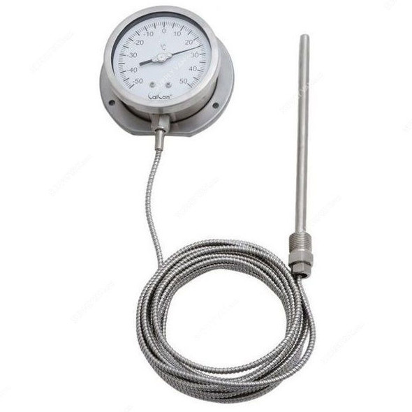 Calcon Gas Filled Capillary Type Thermometer, TG18C, 100MMx7 Mtrs, -50-50 Deg. C